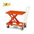 mobile manual hydraulic spring lift table handle height off the ground